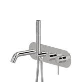 Mitigeur de lavabo avec garniture de vidage 1”1/4. Tuyaux d'alimentation électrique F 3/8”.